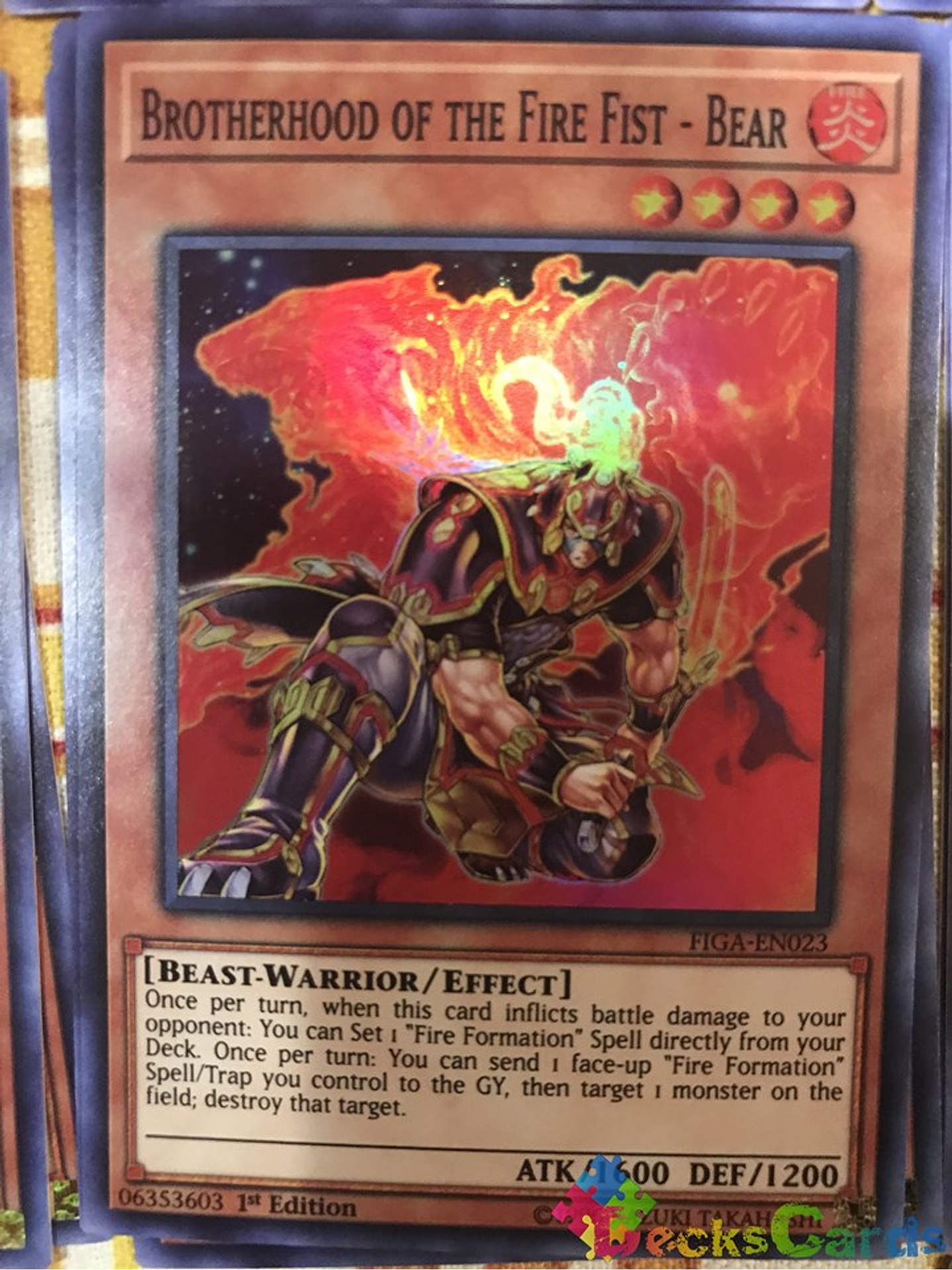 Brotherhood of the Fire Fist - Bear - FIGA-EN023 - Super Rare 1st Edition 1