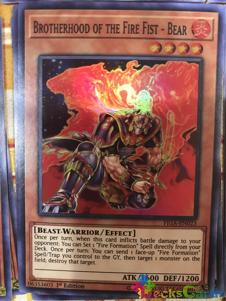 Brotherhood of the Fire Fist - Bear - FIGA-EN023 - Super Rare 1st Edition 1