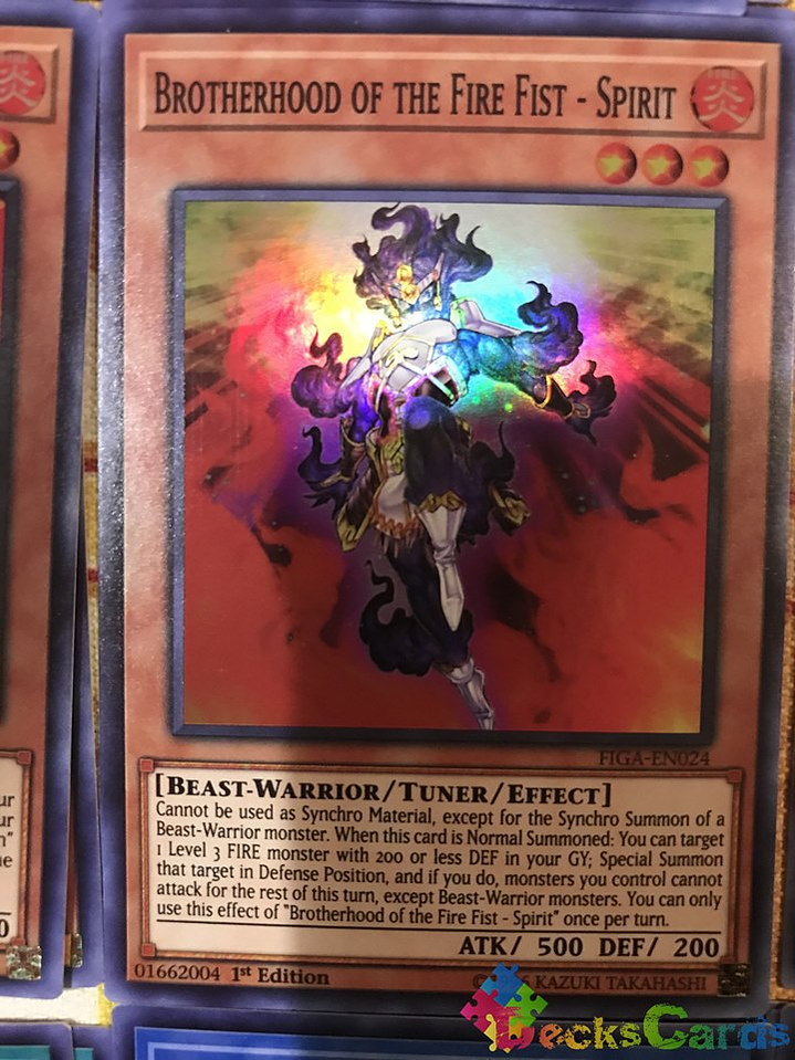 Brotherhood of the Fire Fist - Spirit - FIGA-EN024 - Super Rare 1st Edition 1