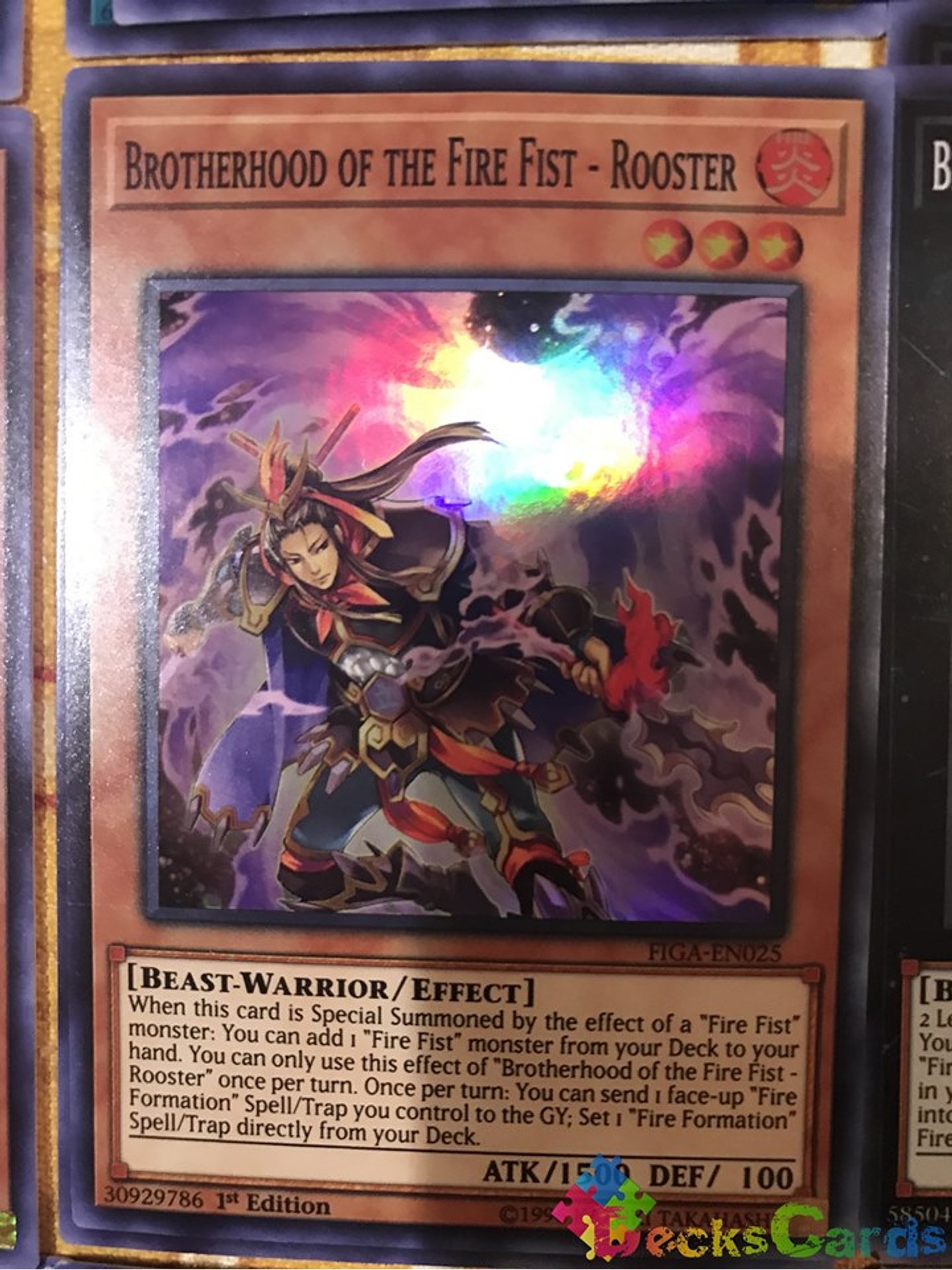 Brotherhood of the Fire Fist - Rooster - FIGA-EN025 - Super Rare 1st Edition 1