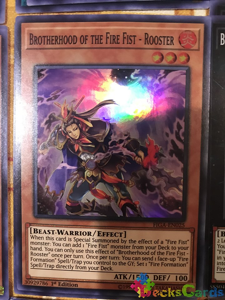 Brotherhood of the Fire Fist - Rooster - FIGA-EN025 - Super Rare 1st Edition 1