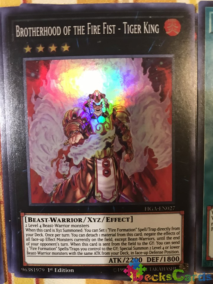 Brotherhood of the Fire Fist - Tiger King - FIGA-EN027 - Super Rare 1st Edition 1