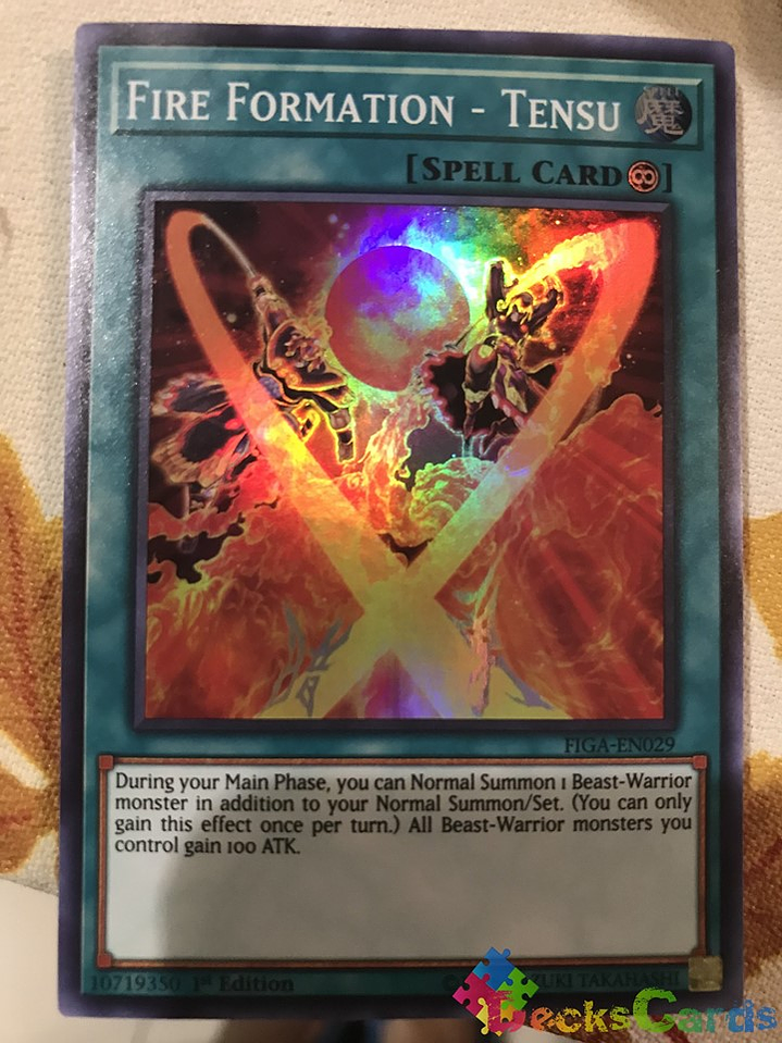 Fire Formation - Tensu - FIGA-EN029 - Super Rare 1st Edition 1