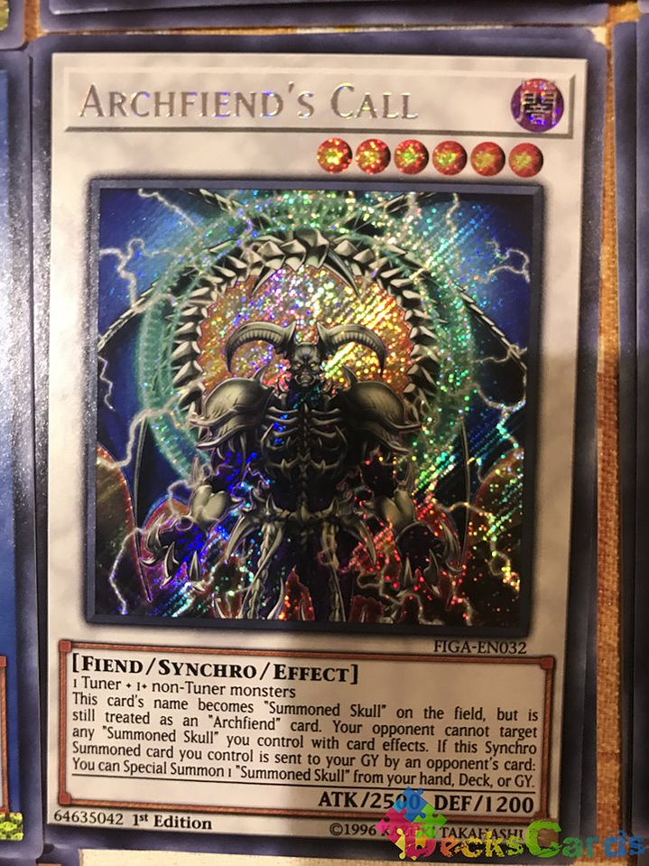 Archfiend's Call - FIGA-EN032 - Secret Rare 1st Edition 1