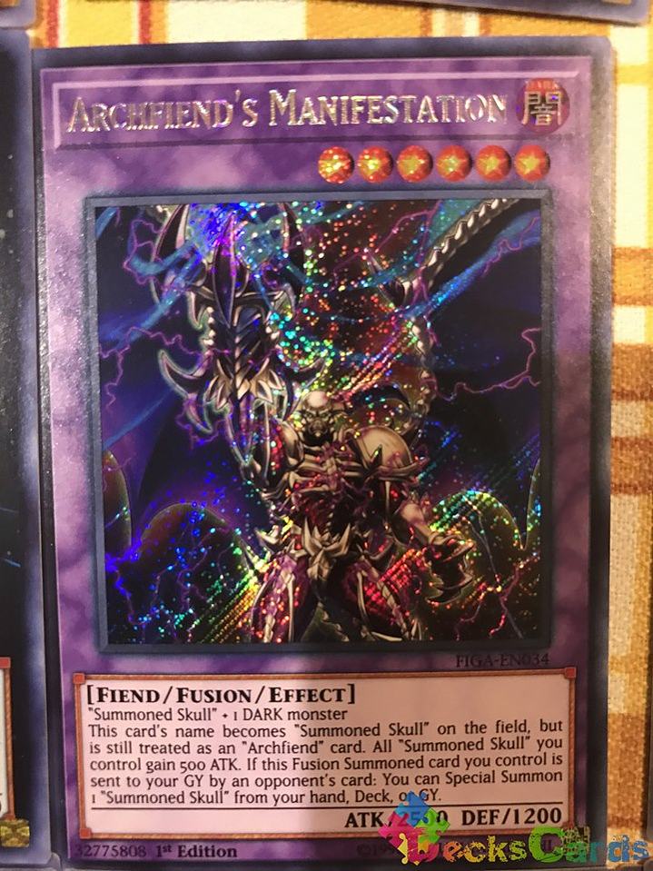 Archfiend's Manifestation - FIGA-EN034 - Secret Rare 1st Edition 1