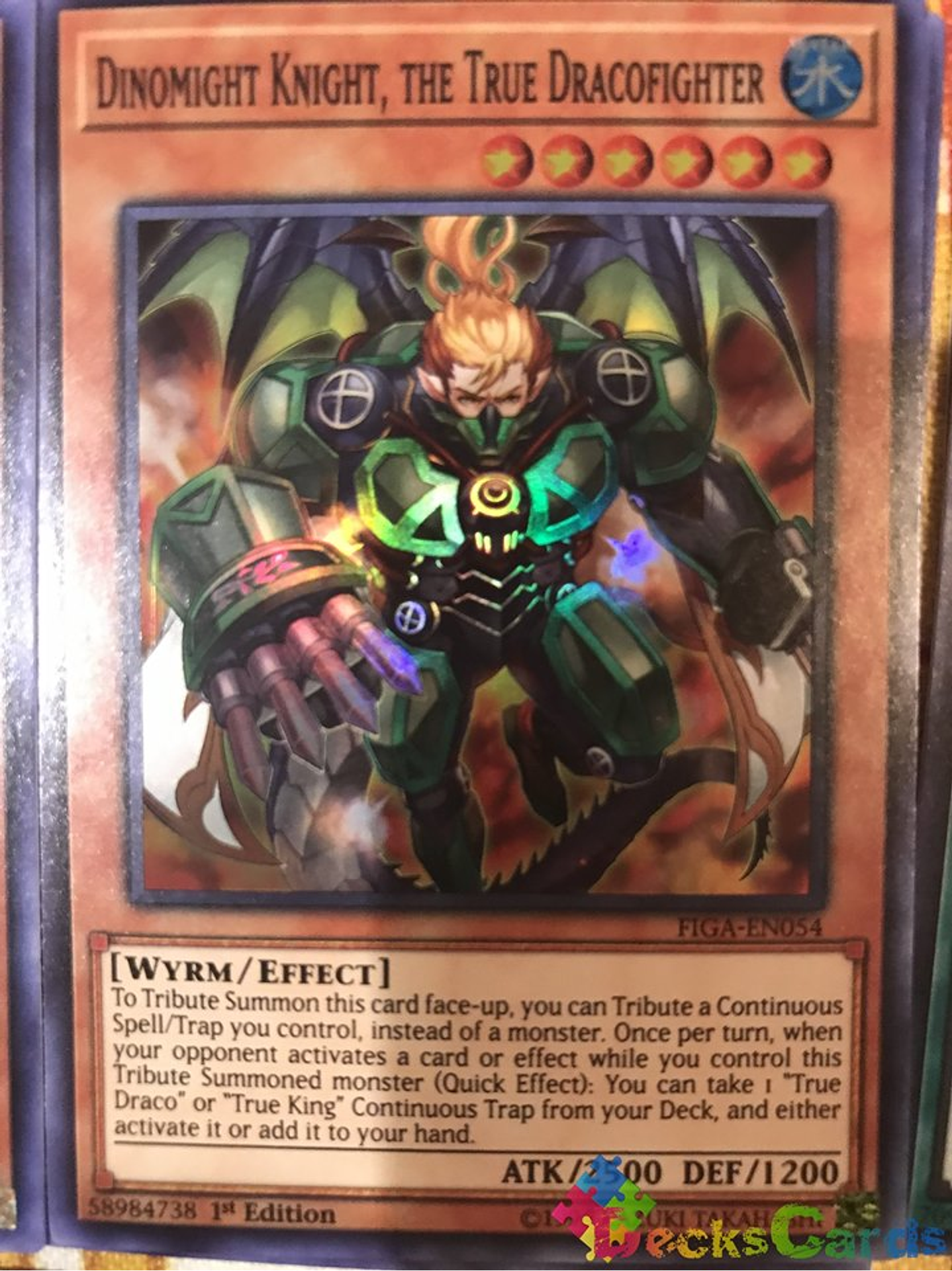 Dinomight Knight, the True Dracofighter - FIGA-EN054 - Super Rare 1st Edition 1