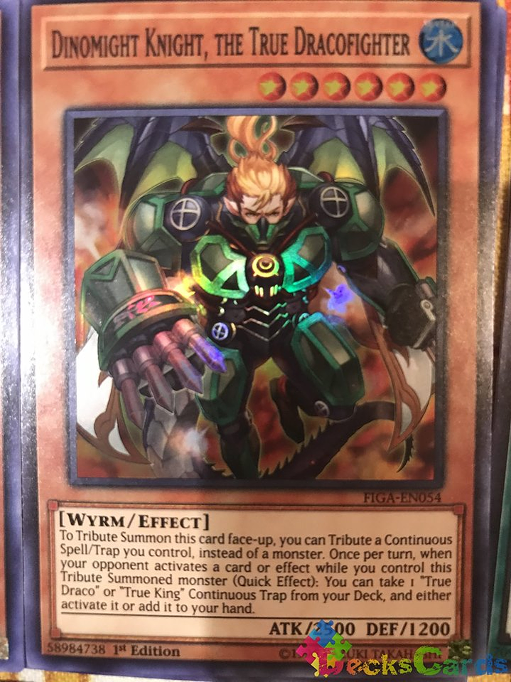 Dinomight Knight, the True Dracofighter - FIGA-EN054 - Super Rare 1st Edition 1