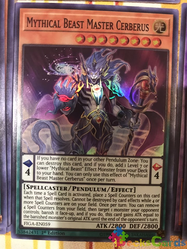 Mythical Beast Master Cerberus - FIGA-EN059 - Super Rare 1st Edition 1