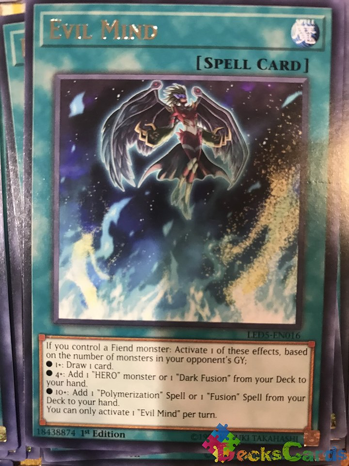 Evil Mind - LED5-EN016 - Rare 1st Edition 1