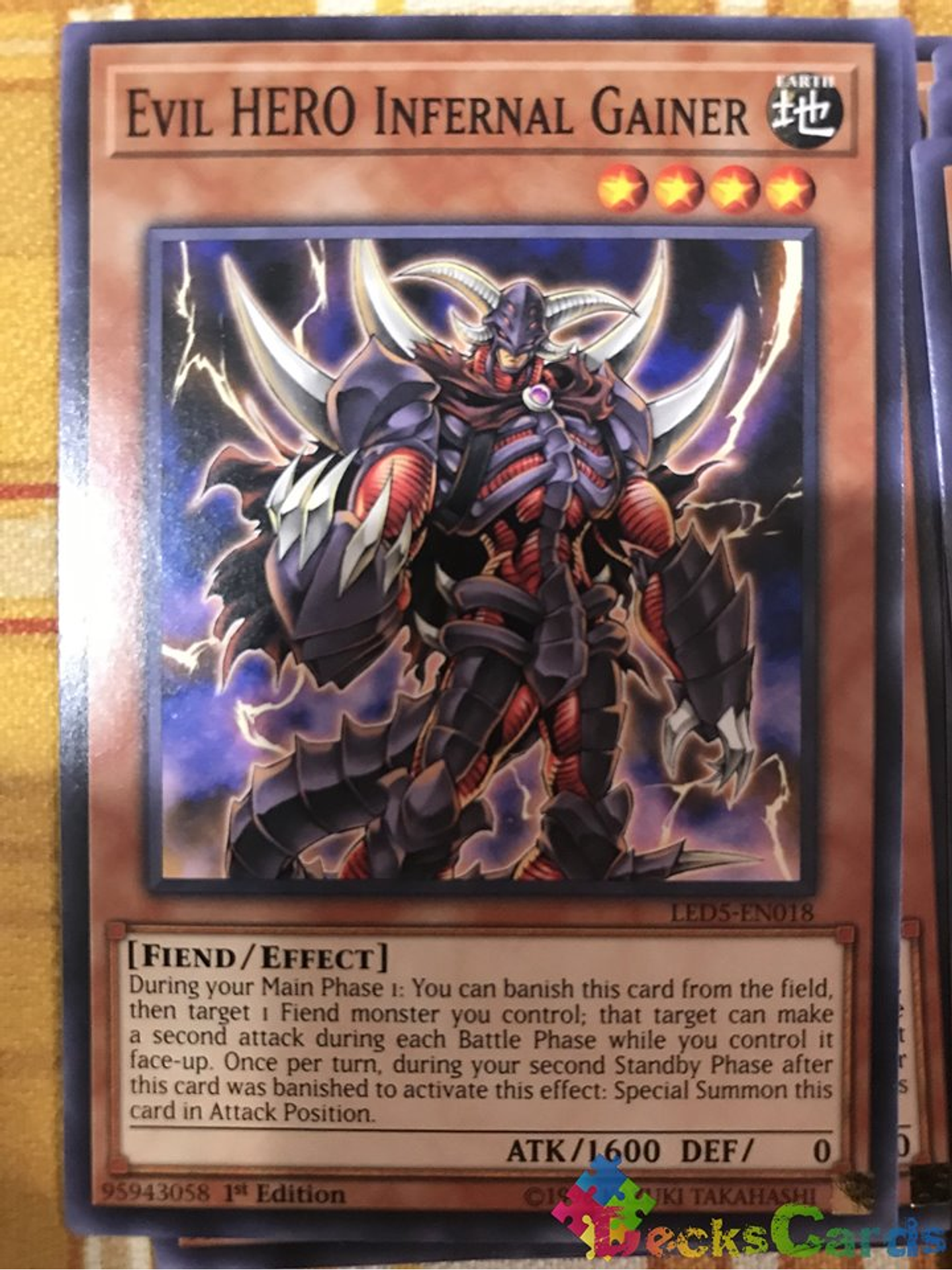 Evil HERO Infernal Gainer - LED5-EN018 - Common 1st Edition 1