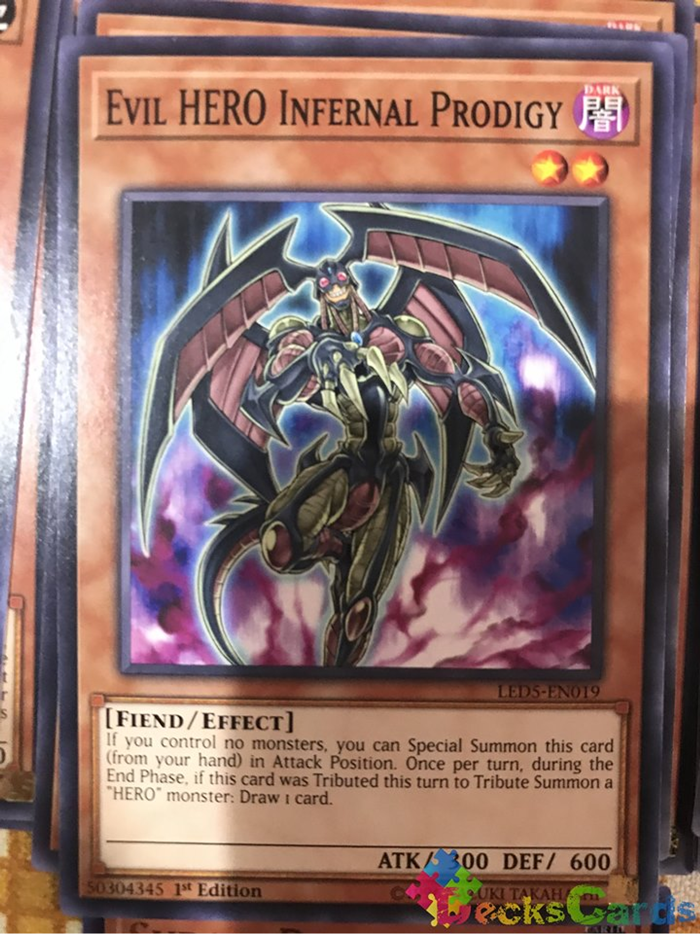 Evil HERO Infernal Prodigy - LED5-EN019 - Common 1st Edition 1