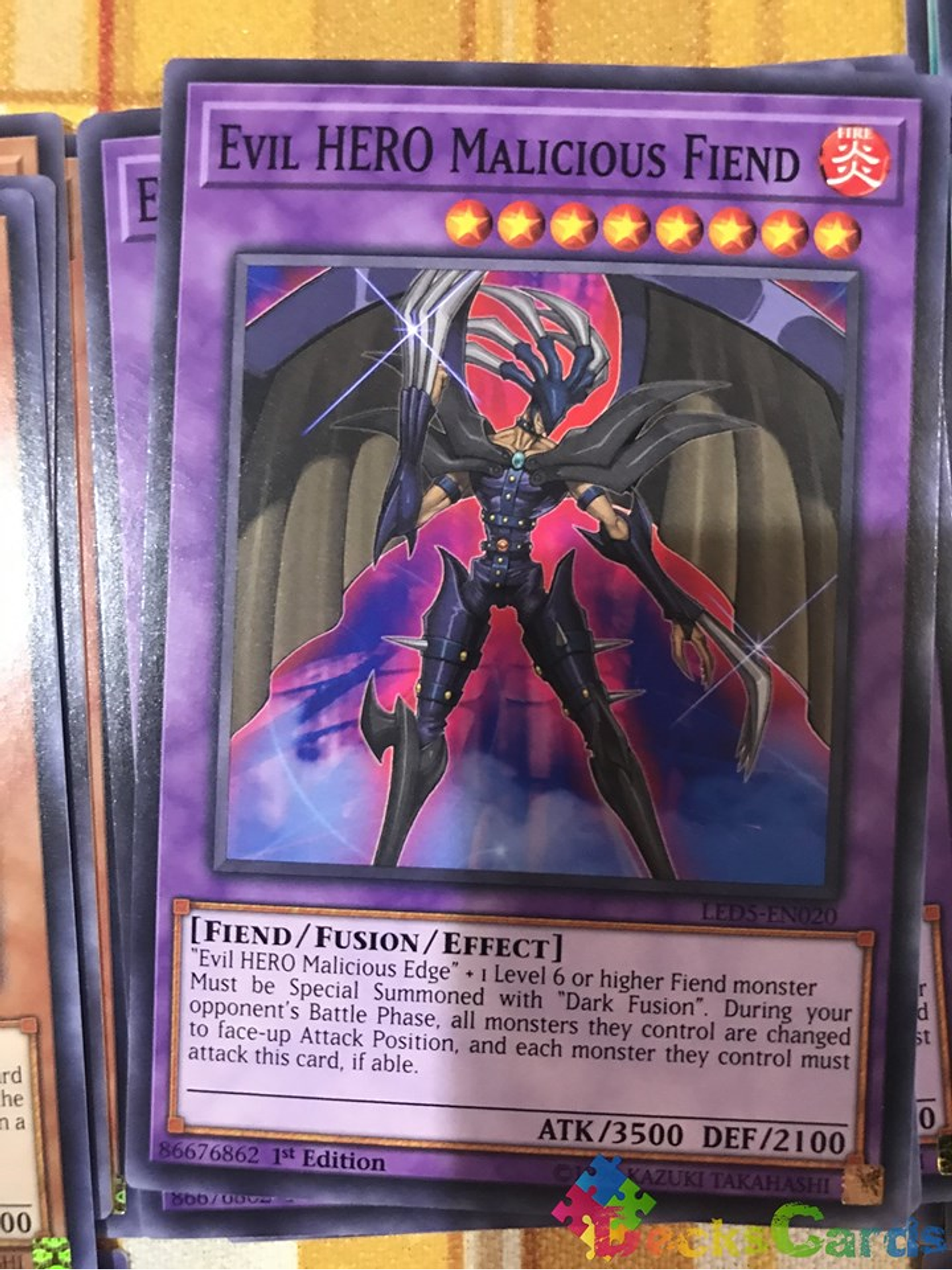 Evil HERO Malicious Fiend - LED5-EN020 - Common 1st Edition 1