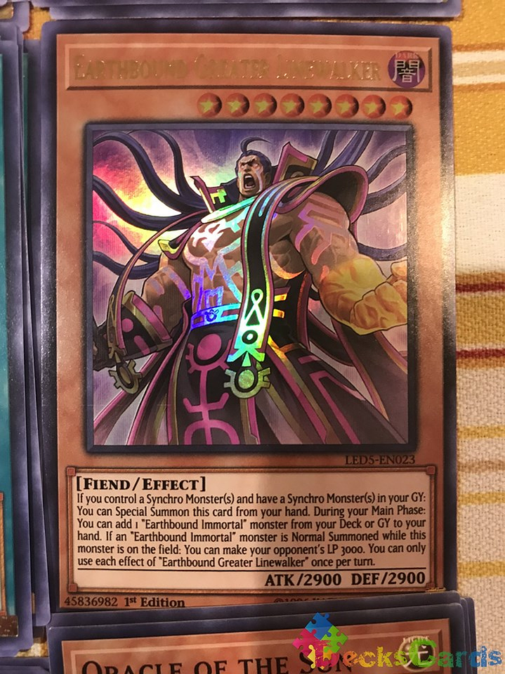 Earthbound Greater Linewalker - LED5-EN023 - Ultra Rare 1st Edition 1