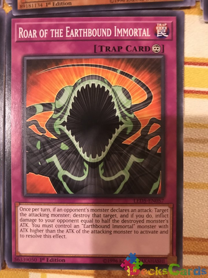 Roar of the Earthbound Immortal - LED5-EN057 - Common 1st Edition