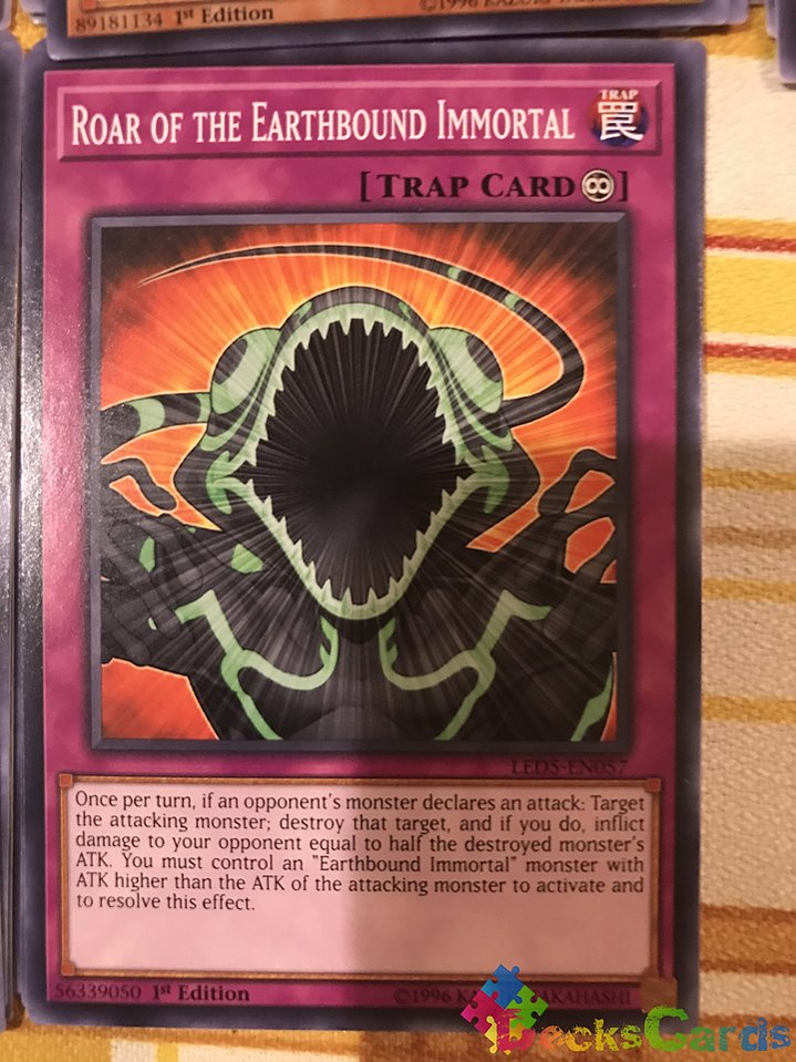 Roar of the Earthbound Immortal - LED5-EN057 - Common 1st Edition 1