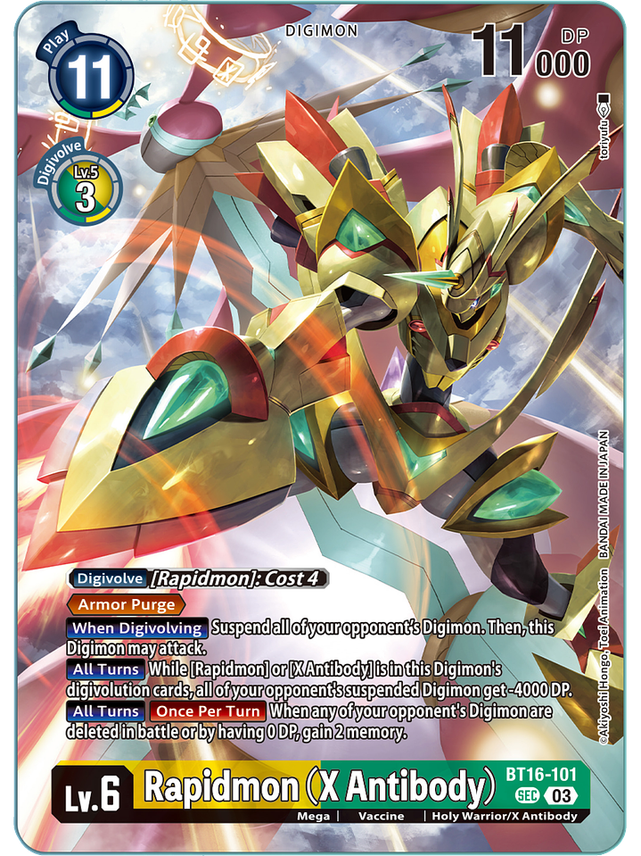 BT16-101 (Alternate Art) Rapidmon (X Antibody) 1