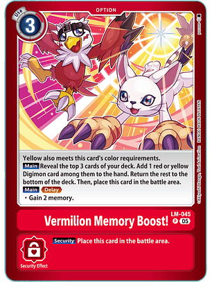 LM-045 P Vermilion Memory Boost!