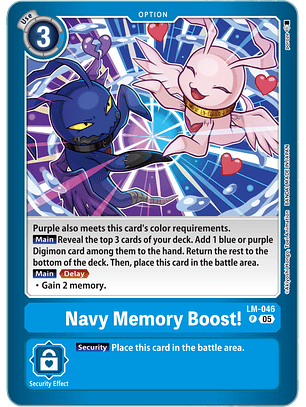LM-046 P Navy Memory Boost!