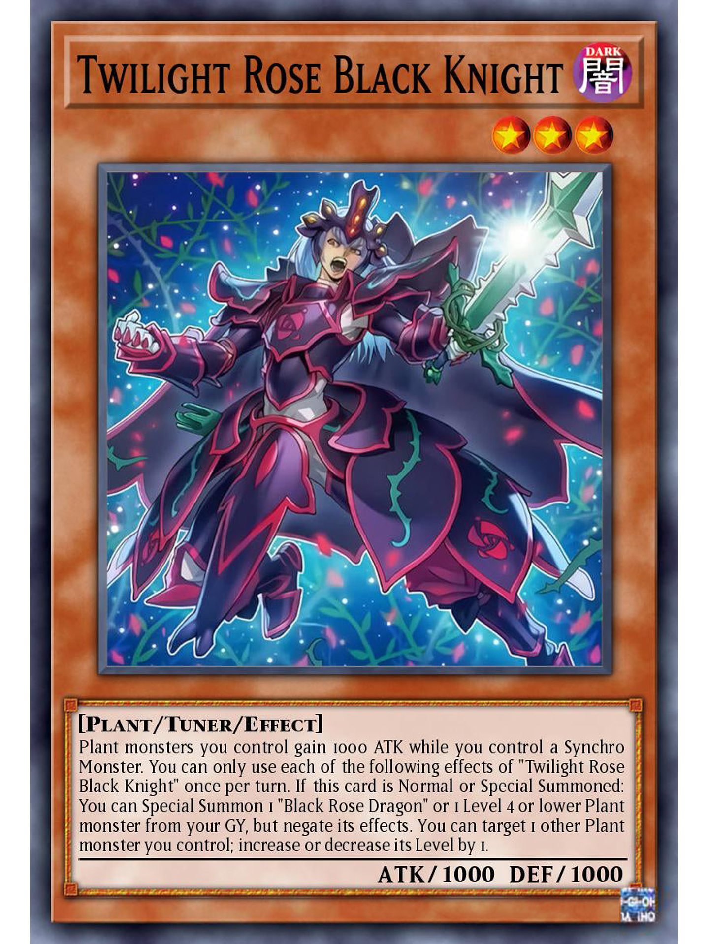 Twilight Rose Black Knight - DOOD-EN005 - Common 1st Edition 1