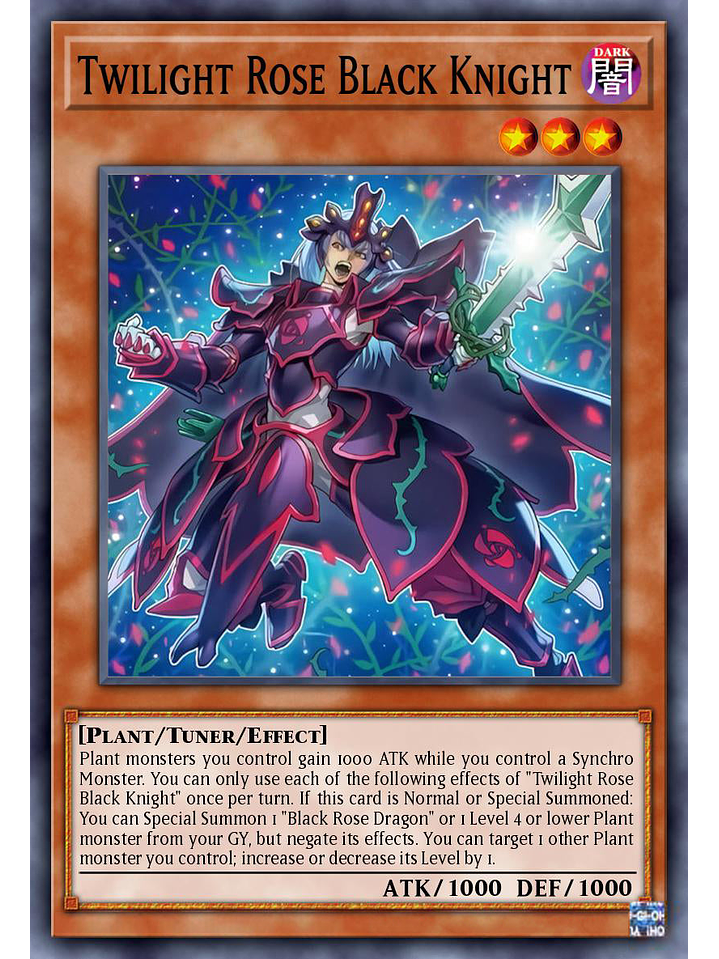Twilight Rose Black Knight - DOOD-EN005 - Common 1st Edition 1