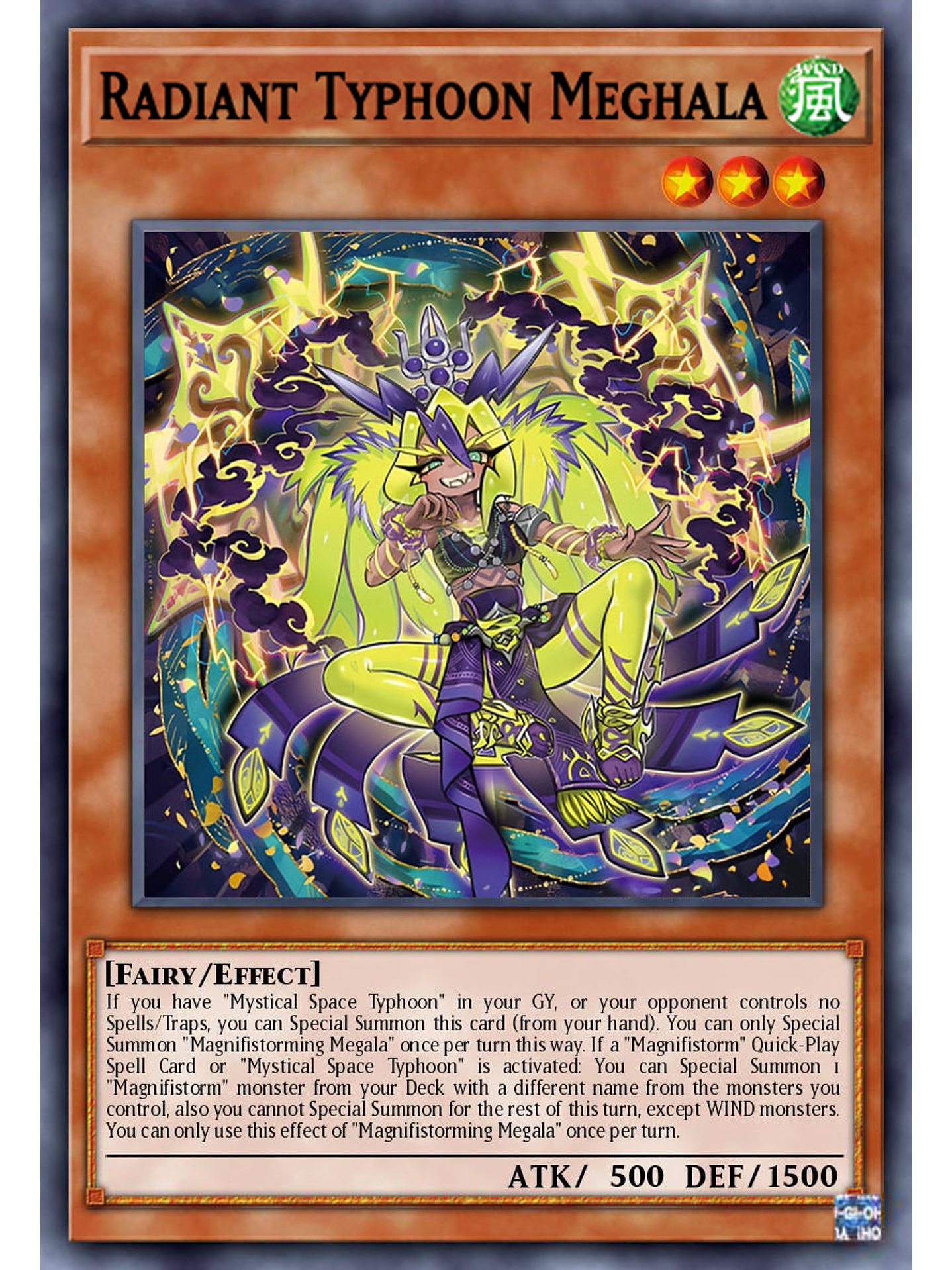 Radiant Typhoon Meghala - DOOD-EN012 - Super Rare 1st Edition 1