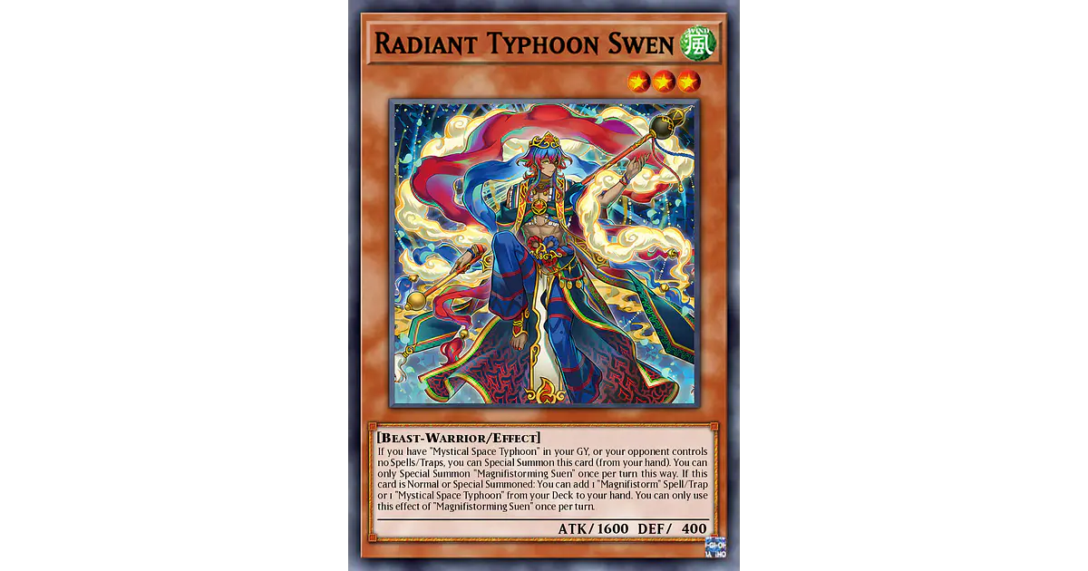 Radiant Typhoon Swen - DOOD-EN014 - Starlight Rare 1st Ed