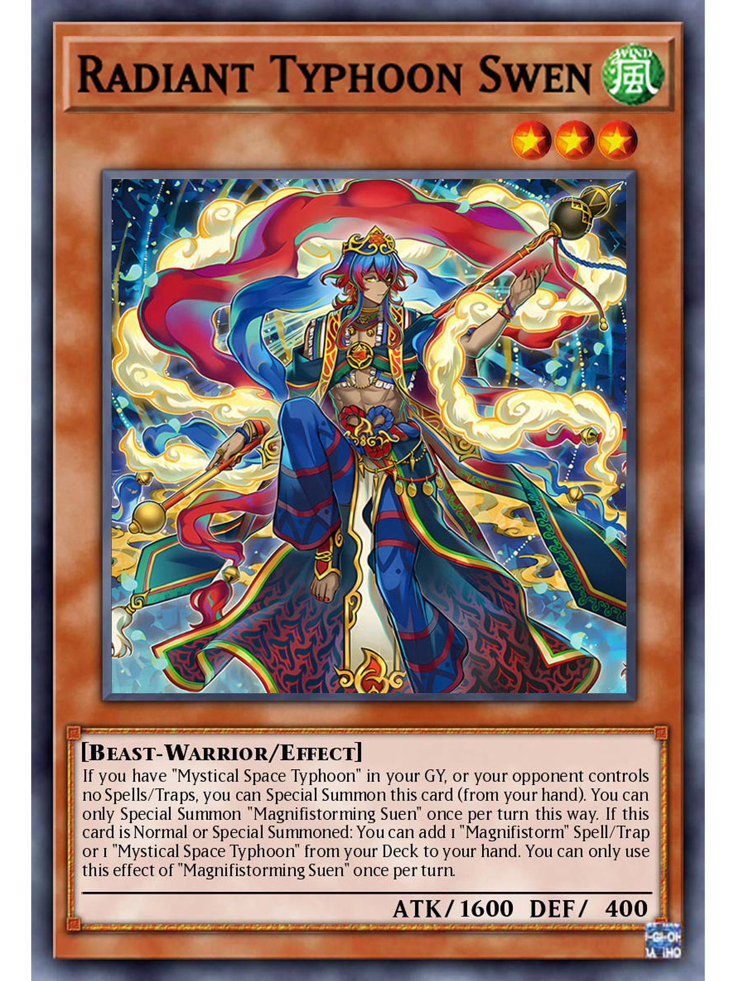 Radiant Typhoon Swen - DOOD-EN014 - Starlight Rare 1st Edition 1