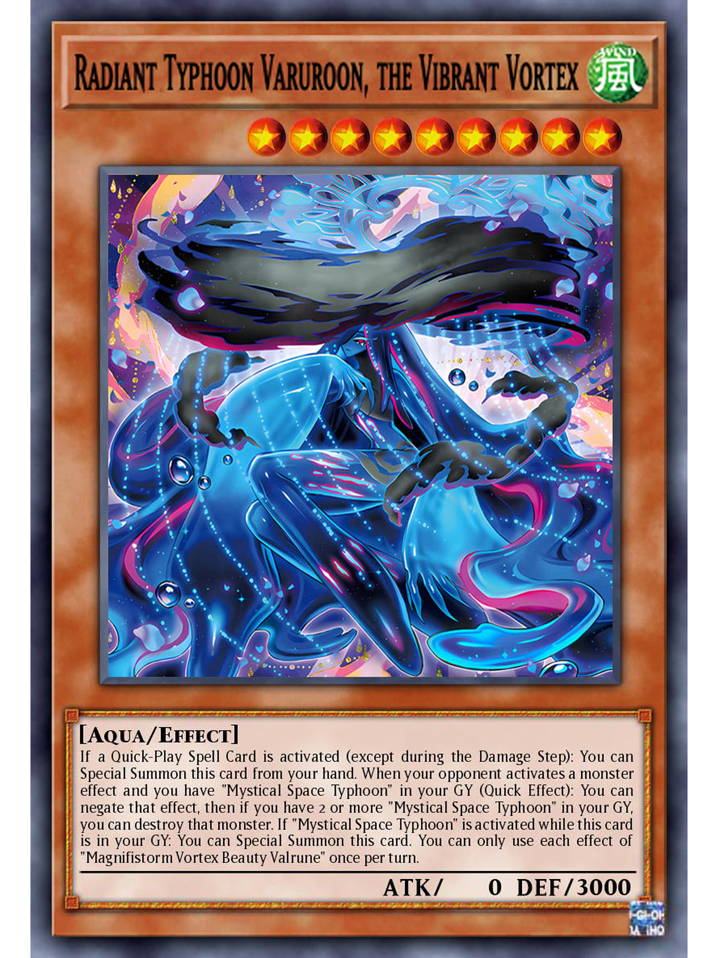 Radiant Typhoon Varuroon, the Vibrant Vortex - DOOD-EN016 - Super Rare 1st Edition 1