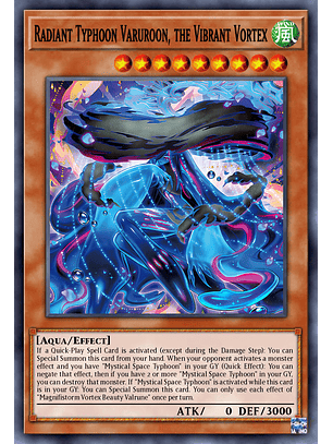 Radiant Typhoon Varuroon, the Vibrant Vortex - DOOD-EN016 - Super Rare 1st Edition