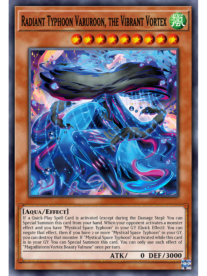 Radiant Typhoon Varuroon, the Vibrant Vortex - DOOD-EN016 - Super Rare 1st Edition 1
