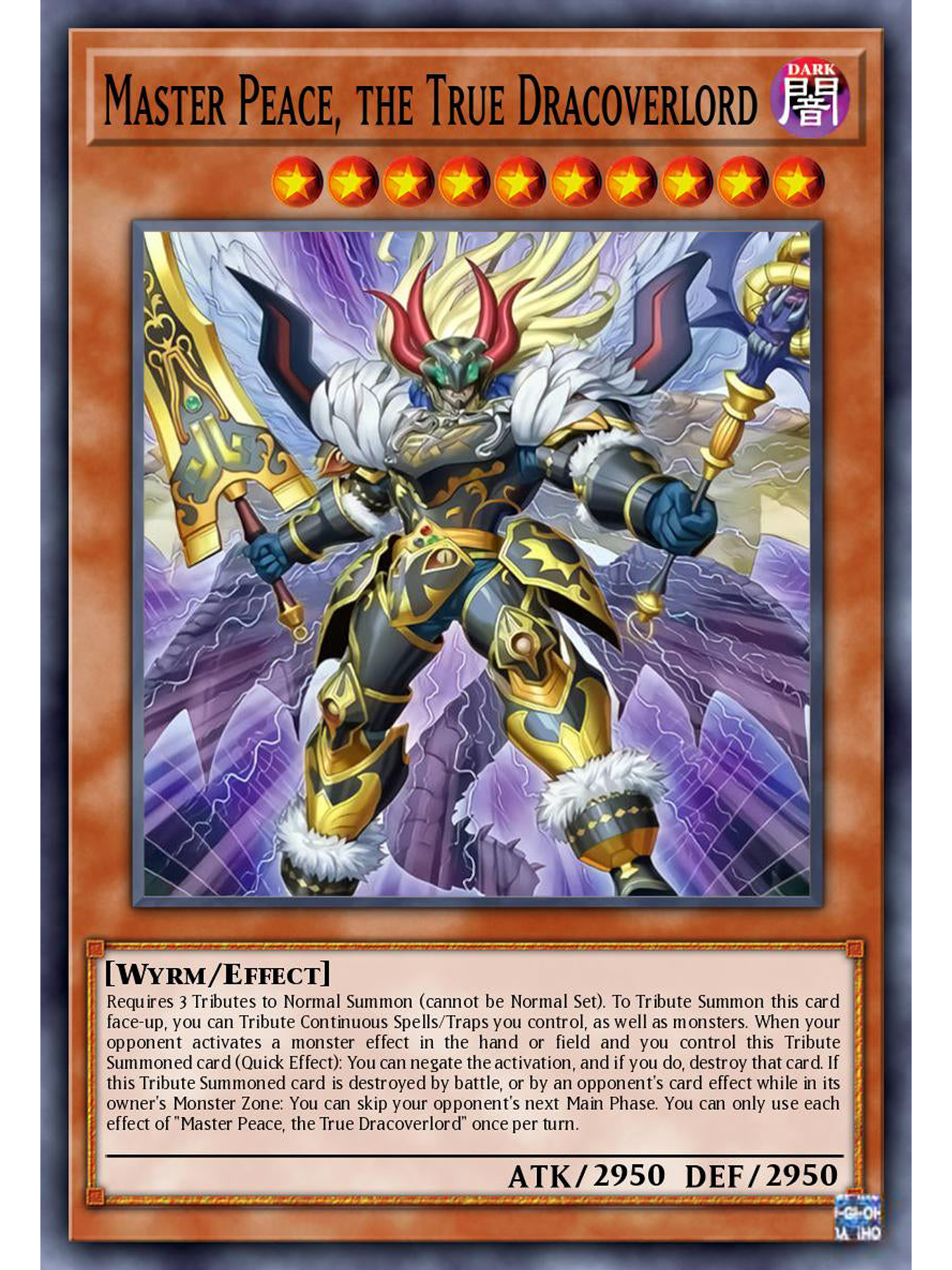 Master Peace, the True Dracoverlord - DOOD-EN018 - Secret Rare 1st Edition 1