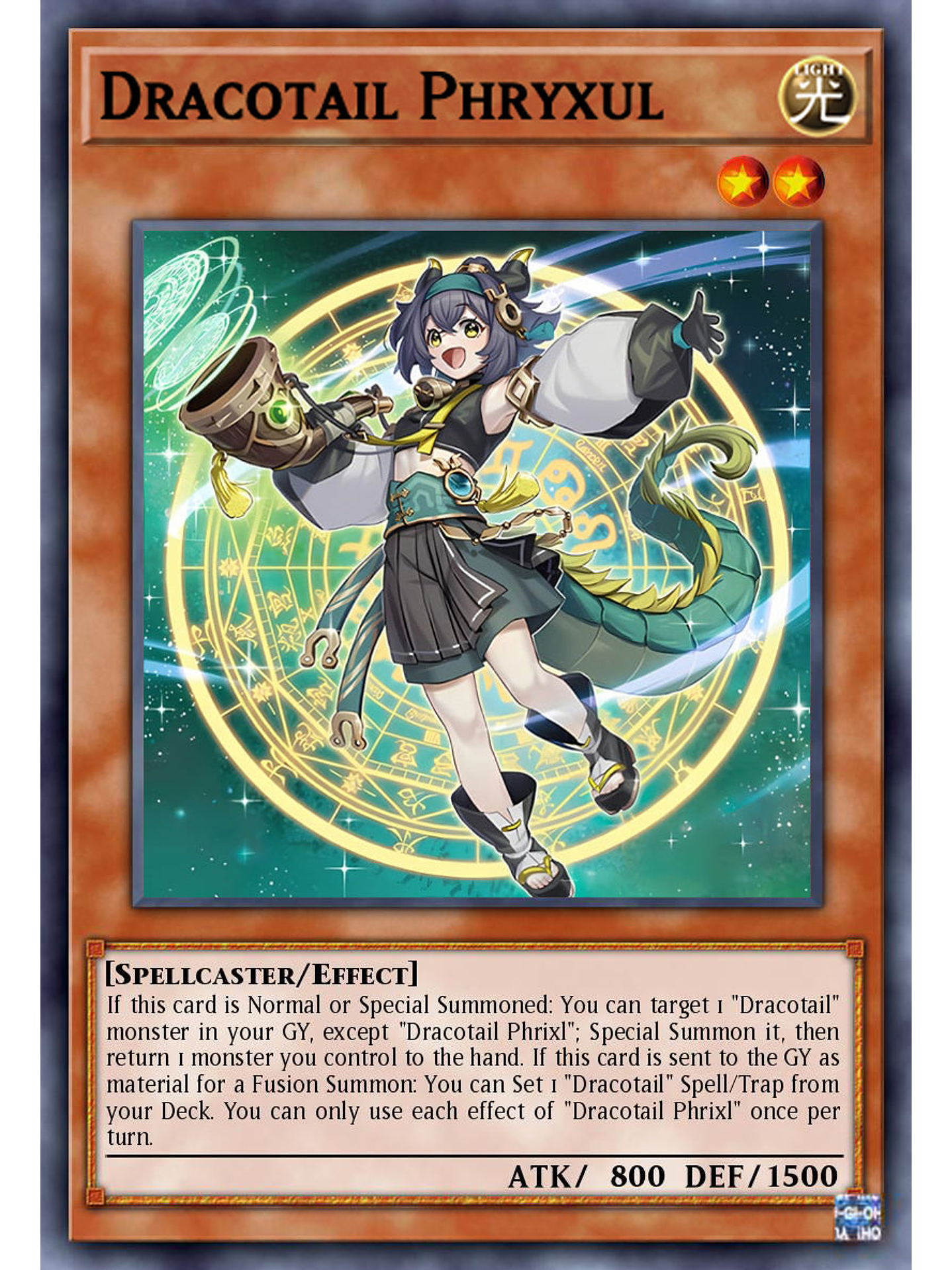 Dracotail Phryxul - DOOD-EN023 - Starlight Rare 1st Edition 1