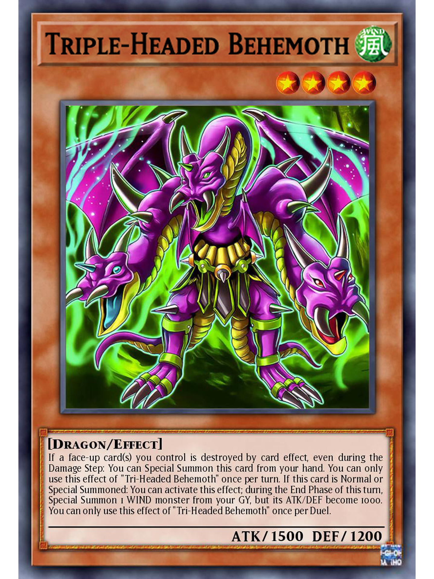 Triple-Headed Behemoth - DOOD-EN029 - Common 1st Edition 1