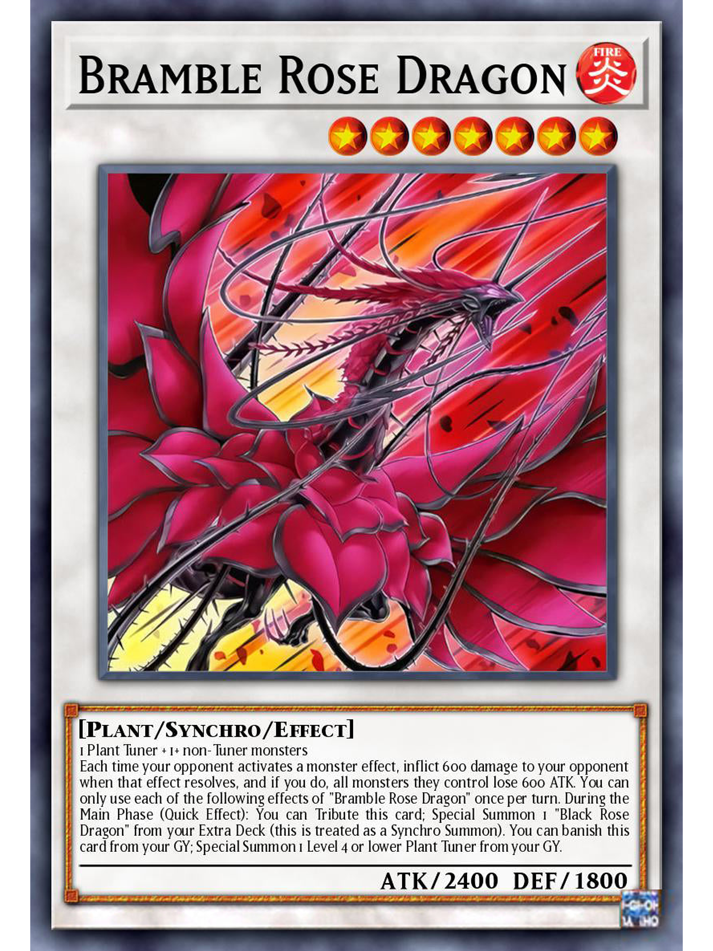 Bramble Rose Dragon - DOOD-EN039 - Secret Rare 1st Edition 1