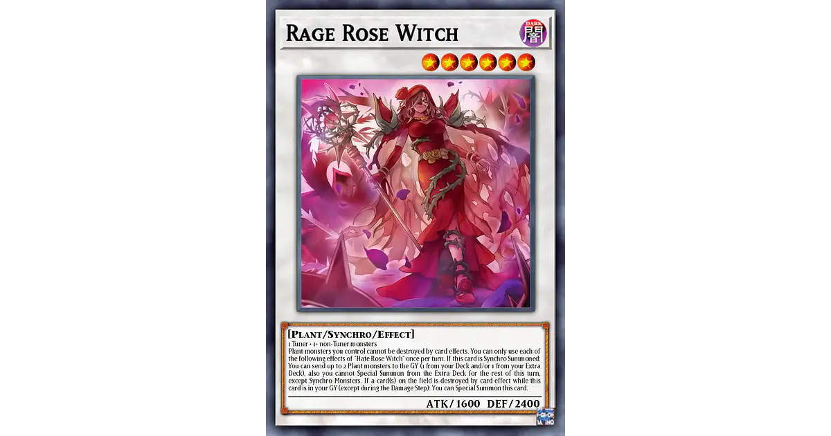 Rage Rose Witch - DOOD-EN040 - Ultra Rare 1st Edition