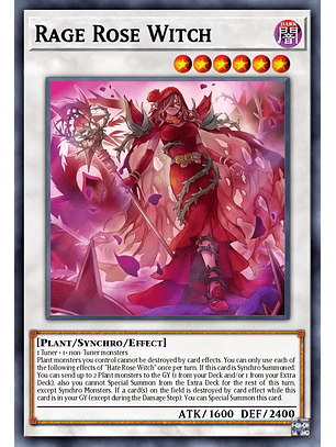 Rage Rose Witch - DOOD-EN040 - Starlight Rare 1st Edition