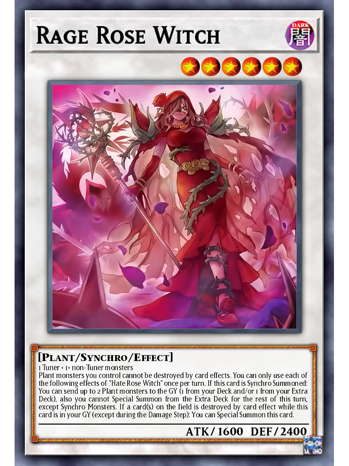 Rage Rose Witch - DOOD-EN040 - Starlight Rare 1st Edition 1