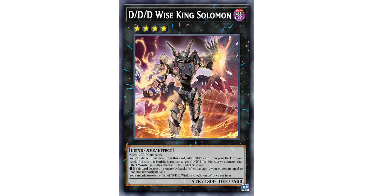 D/D/D Wise King Solomon - DOOD-EN043 - Super Rare 1st Edi...