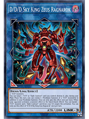 D/D/D Sky King Zeus Ragnarok - DOOD-EN049 - Starlight Rare 1st Edition