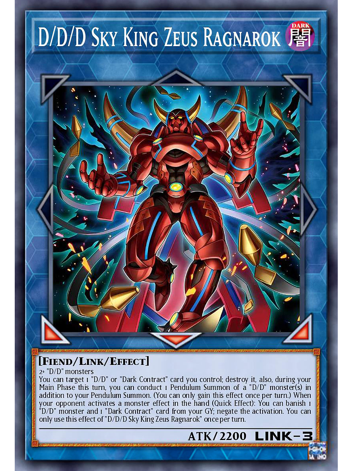 D/D/D Sky King Zeus Ragnarok - DOOD-EN049 - Starlight Rare 1st Edition 1