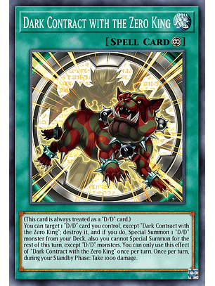 Dark Contract with the Zero King - DOOD-EN054 - Common 1st Edition