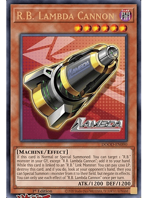 R.B. Lambda Cannon - DOOD-EN090 - Starlight Rare 1st Edition