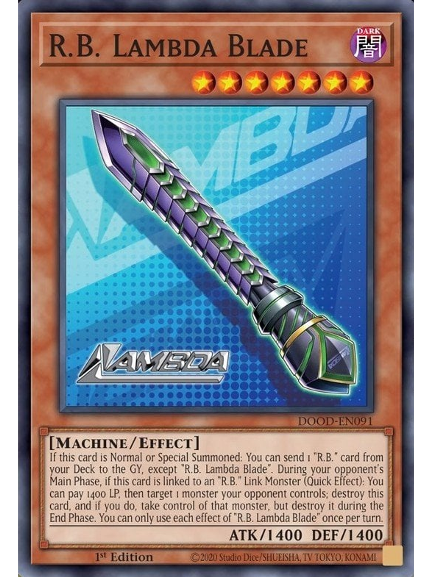 R.B. Lambda Blade - DOOD-EN091 - Common 1st Edition 1