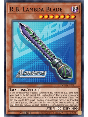 R.B. Lambda Blade - DOOD-EN091 - Common 1st Edition