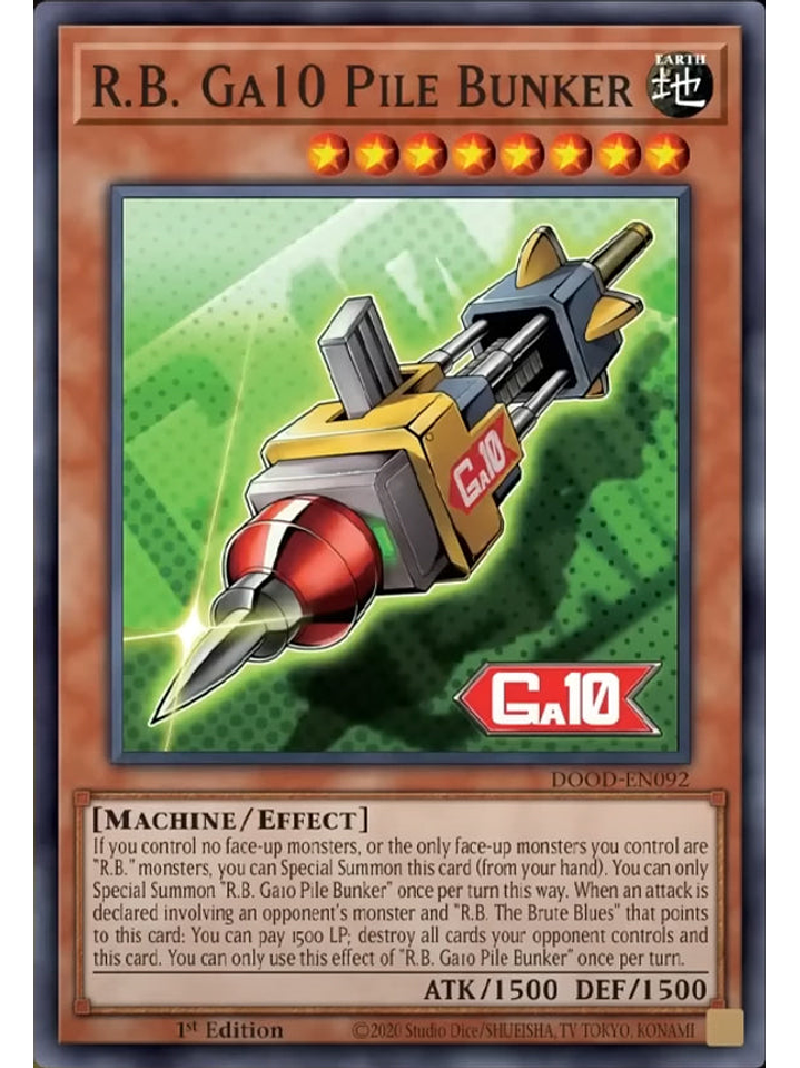 R.B. Ga10 Pile Bunker - DOOD-EN092 - Super Rare 1st Edition 1