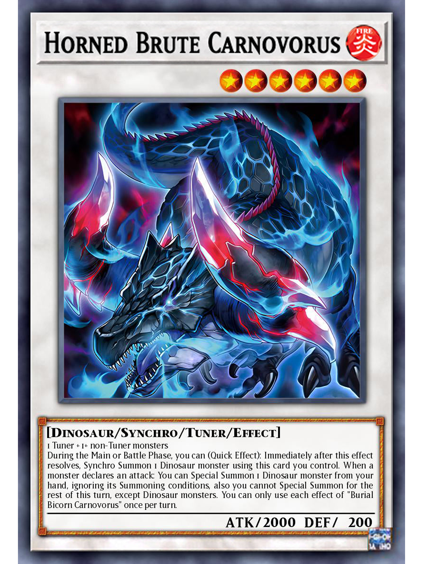 Horned Brute Carnovorus - DOOD-EN098 - Super Rare 1st Edition 1