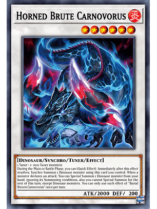 Horned Brute Carnovorus - DOOD-EN098 - Super Rare 1st Edition