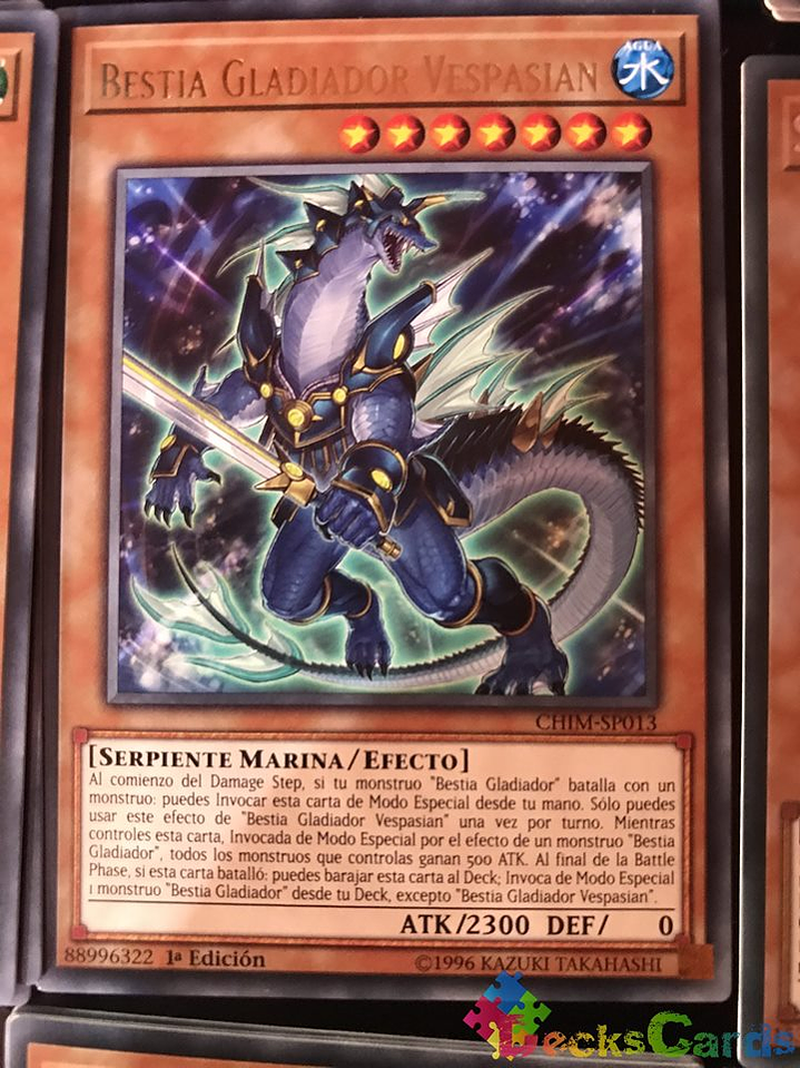 Gladiator Beast Vespasius - CHIM-EN013 - Rare 1st Edition 1