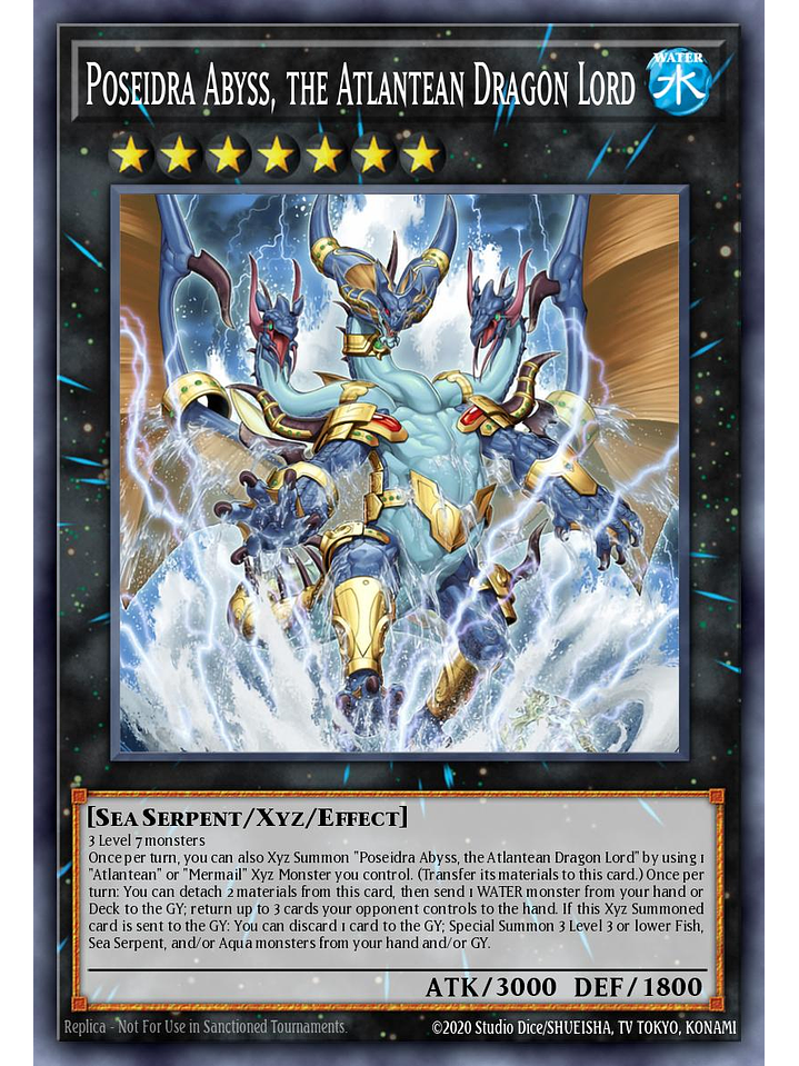 Poseidra Abyss, the Atlantean Dragon Lord - 25LP-EN012 - Secret Rare Emblazoned 1