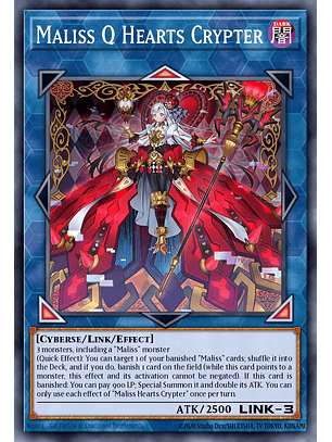 Maliss <Q> Hearts Crypter - 25LP-EN016 - Secret Rare Emblazoned